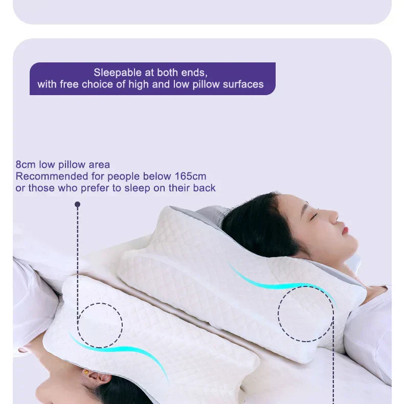 Orthopedic Memory Foam Pillow β Butterfly Shape for Neck Support