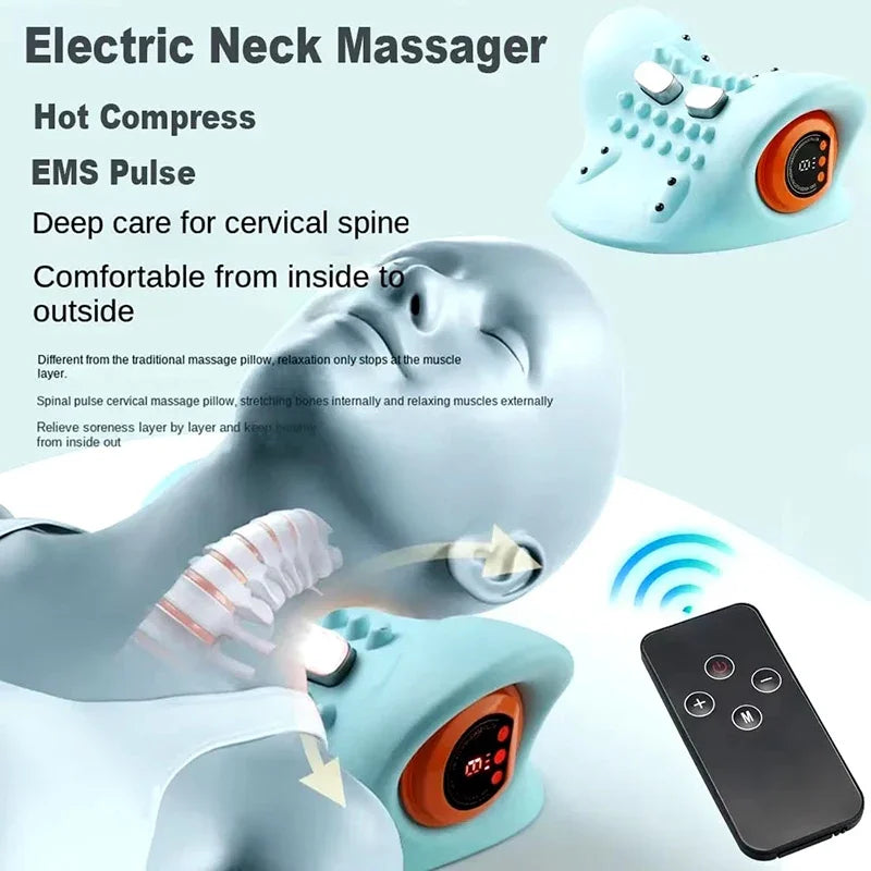 Neck Stretcher | Cervical Traction & Pulse Massage Pillow